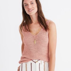 Madewell Ribbed V-Neck Knit Tank | M